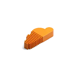 Orange Cloud Icon - icon - Transparent Background PNG