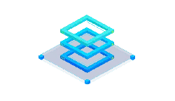 Blue Geometric Shape - tech - minimalistic - High Resolution PNG