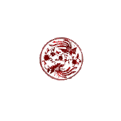 Red Dragon Pattern Circle - red - No Watermark PNG