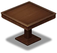 Wooden Table - square - PNG