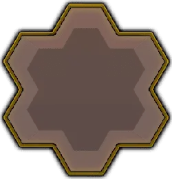 Hexagonal Badge - brown - High Resolution PNG
