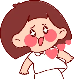 Red-haired Girl - heart shape - High Resolution PNG
