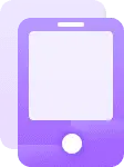 Purple Phone Icon - graphic design - No Watermark PNG