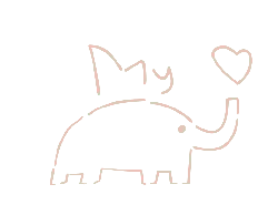 Elephant - line drawing - PNG