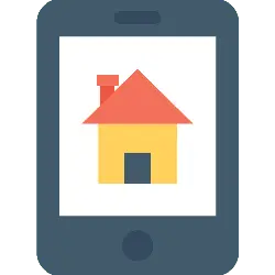 House Icon on Phone - phone - No Watermark PNG