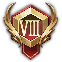 Roman Numeral Badge - red - High Resolution PNG