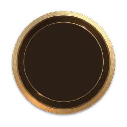Gold Circular Decorative Plate - gold - Transparent Layer PNG