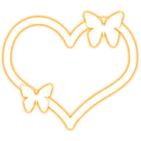 Heart Pattern - heart shape - butterflies - Free PNG