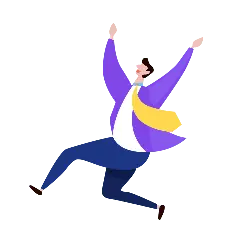 Jumping Businessman - jumping - Transparent Background PNG