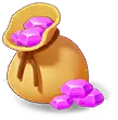 Purple Gem Bag - treasure - No Background PNG