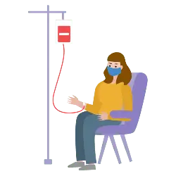 Female Receiving IV Treatment - mask - Lossless PNG