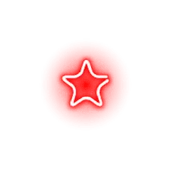 Red Neon Star - neon light - High Resolution PNG