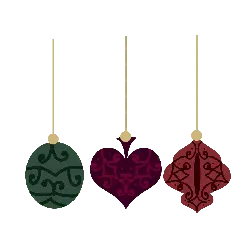 Christmas Ornaments - green - No Background PNG