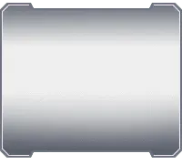 Silver Rectangle Frame - gradient - Transparent Background PNG