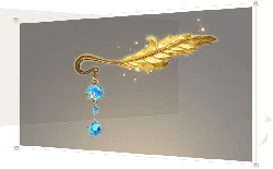 Golden Feather Pendant - jewelry - No Background PNG