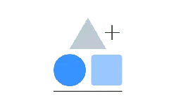 Geometric Shapes Combination - light blue gray - Free Download PNG
