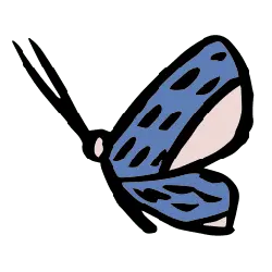Blue Butterfly - flying - Lossless PNG