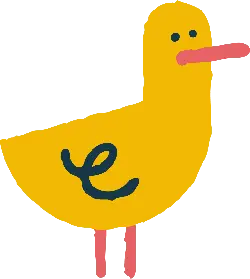 Yellow Duck - simple - High Resolution PNG