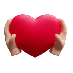 Human Hands Holding a Red Heart - heart - Lossless PNG
