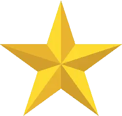 Gold Star - gold - geometric shape - Free PNG