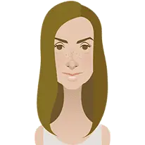 Brown Long Hair Girl - long hair - character - Transparent Background PNG