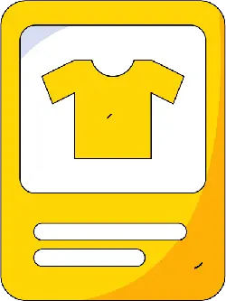 Yellow T-shirt Icon - simple - High Resolution PNG
