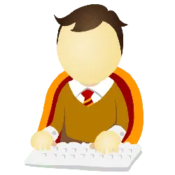 Cartoon Character at Computer - computer - Free PNG