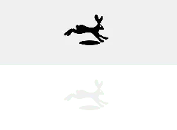 Jumping Rabbit - minimalist - Transparent Layer PNG