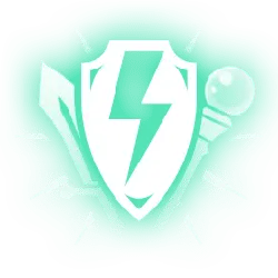 Lightning Shield Emblem - protection - High Resolution PNG
