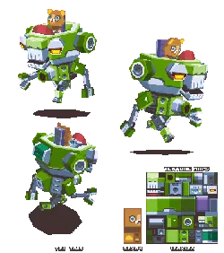 Robot - green - No Background PNG