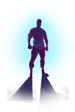 Purple Backlit Male Silhouette - silhouette - PNG