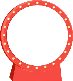 Neon Light Mirror Frame - light - Transparent Background PNG