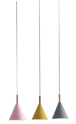Conical Pendant Lights - gray - No Watermark PNG