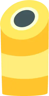 Yellow Cylinder - simple figure - PNG