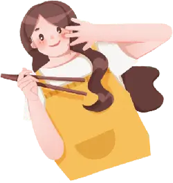 Long Haired Girl - illustration - cartoon - Free PNG