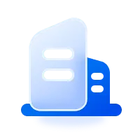 Blue Building Icon - minimalist - No Watermark PNG