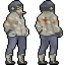 Pixel Soldier - vintage - No Background PNG