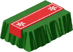 Christmas Tablecloth - green - PNG