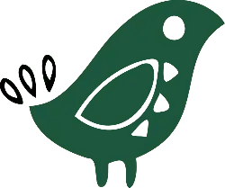 Green Bird - simple - Lossless PNG