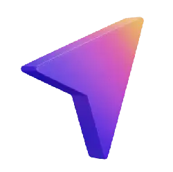 Purple Arrow - gradient - Transparent Background PNG