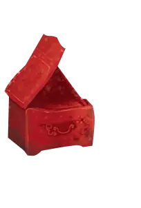 Red Wooden Box - gift box - Transparent Layer PNG
