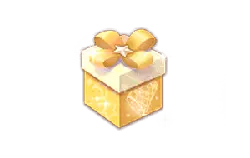 Golden Gift Box - decorative - High Resolution PNG