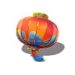 Chinese Lantern - red - blue - Transparent Background PNG