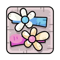 Flower Hair Clip - pink - PNG