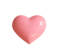 Pink Heart - shiny - heart - PNG