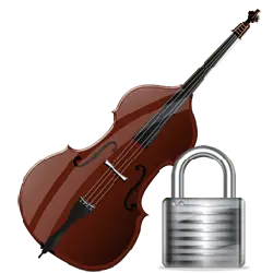 Violin and Lock - protection - High Resolution PNG