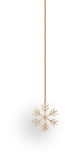 Gold Snowflake Ornament - minimalist - Transparent Layer PNG