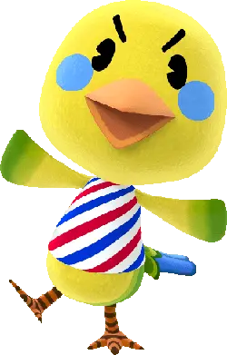 Yellow Chicken - stripes - No Watermark PNG