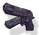 Futuristic Pistol - mechanical - No Background PNG