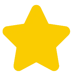Yellow Five-pointed Star - No Background PNG